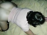 Amateur wife shared in homemade threesome fucking