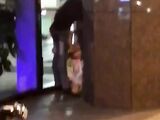 WTF White woman caught in public on her knees sucking dry a black stranger