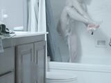 Hot married woman in the shower properly screwed by her black lover