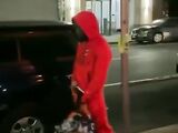 WTF big butt woman starts sucking black man in public and getting shagged