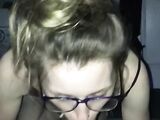 Geek married woman first time trying to suck penis