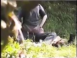 Young Couple Surprised in Park During Sex on Voyeur Camera